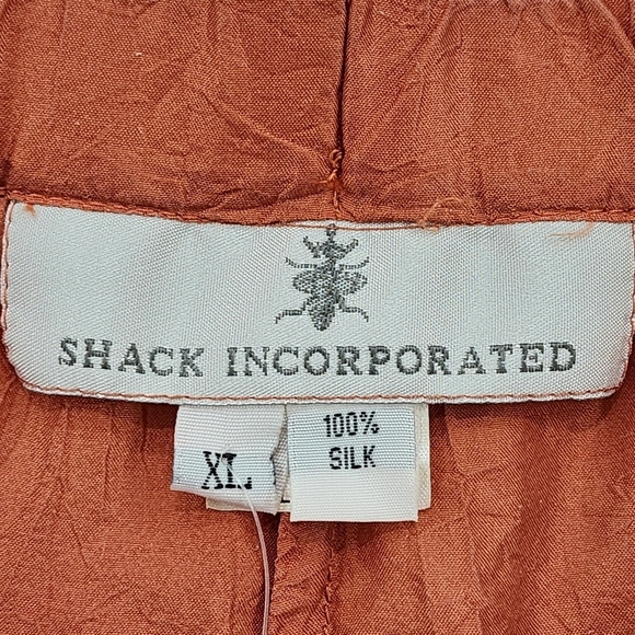 Shack Incorporated Women's 100% Silk Wide Leg Fit Cropeed Pants - XL - Picture 3 of 5